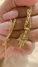 Load image into Gallery viewer, 14k gold plate Hamsa
